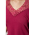 Піжама жіноча з принтом, колір бордовий, 243R1600-015 Ager, XXL, 52, XXL