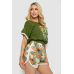 Піжама жіноча з принтом, колір зелений, 243R15452 Ager, XL, 50, XL