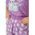 Піжама жіноча з принтом, колір фіолетовий, 243R15236 Ager, XL, 50, XL