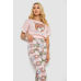 Піжама жіноча з принтом, колір рожевий, 243R15204 Ager, XL, 50, XL