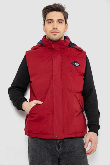 Жилетка чоловіча демісезонна, колір бордовий, 244R99007 XXL