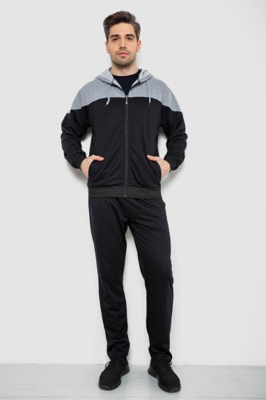 Спорт костюм чоловічий, колір чорно-сірий, 244R988 Ager, XL, 50, XL
