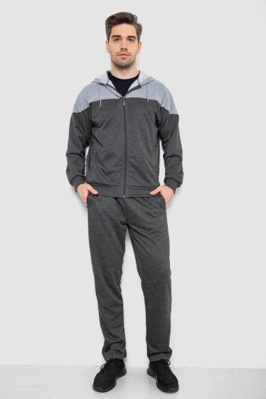 Спорт костюм чоловічий, колір темно-сірий, 244R988 Ager, XXXL, 54, XXXL