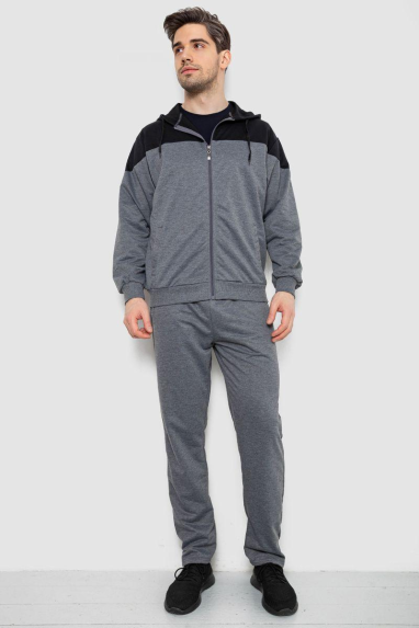 Спорт костюм чоловічий, колір сіро-чорний, 244R988 Ager, XL, 50, XL