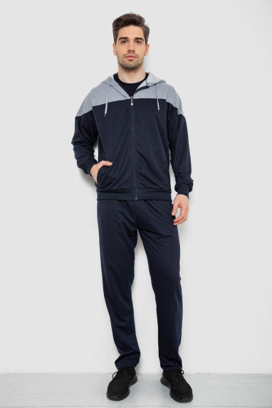 Спорт костюм чоловічий, колір сіро-синій, 244R988 Ager, M, 46, M