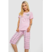Піжама жіноча з принтом, колір рожевий, 243R10230 Ager, XL, 50, XL