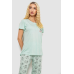 Піжама жіноча з принтом, колір м“ятний, 243R10200 Ager, XL, 50, XL