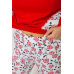 Піжама жіноча на флісі, колір червоний, 243R09053 Ager, XL, 50, XL