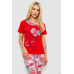 Піжама жіноча, колір червоний, 243R03677 XL, 50, XL