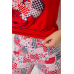 Піжама жіноча, колір червоний, 243R03677 XL, 50, XL