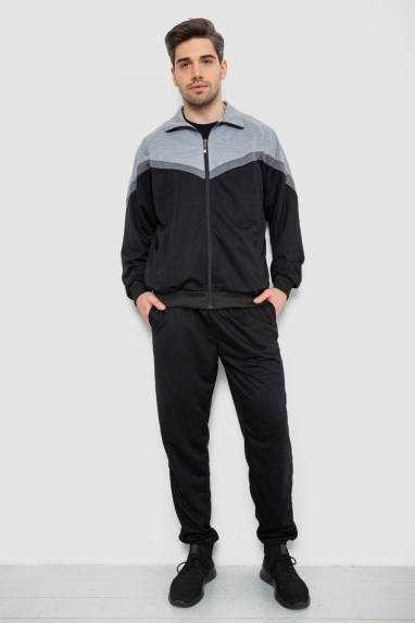 Спортивний костюм чоловічий, колір сіро-чорний, 244R9147 Ager, XXXL, 54, XXXL