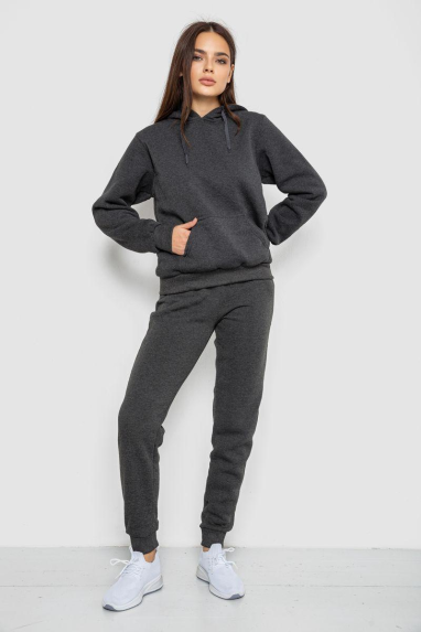 Спорт костюм жіночий, колір темно-сірий, 244R9144 XL, 50, XL