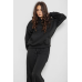 Спортивний костюм жіночий на флісі, колір чорний, 241R2001-2 XL, 50, XL