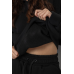 Спортивний костюм жіночий на флісі, колір чорний, 241R2001-2 XL, 50, XL