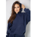 Спортивний костюм жіночий на флісі, колір темно-синій, 241R2001-2 XL