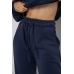 Спортивний костюм жіночий на флісі, колір темно-синій, 241R2001-2 XL