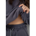 Спортивний костюм жіночий на флісі, колір темно-сірий, 241R2001-2 XL, 50, XL
