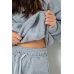 Спортивний костюм жіночий на флісі, колір світло-сірий, 241R2001-2 XL, 50, XL