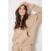 Спортивний костюм жіночий на флісі, колір світло-бежевий, 241R2001-2 XL, 50, XL