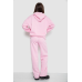 Спортивний костюм жіночий на флісі, колір рожевий, 241R2001-2 XL, 50, XL