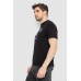 Футболка чоловіча з принтом, колір чорний, 241R1909 XL, 50, XL