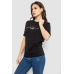 Футболка жіноча з принтом, колір чорний, 241R1835 XL, 50, XL