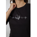 Футболка жіноча з принтом, колір чорний, 241R1835 XL, 50, XL