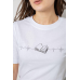 Футболка жіноча з принтом, колір білий, 241R1835 XL, 50, XL