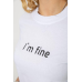 Футболка жіноча з принтом, колір білий, 241R1833 XL, 50, XL