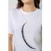 Футболка жіноча з принтом, колір білий, 241R1830 XXL, 52, XXL