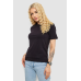 Футболка жіноча однотонна, колір чорний, 241R1800 XL, 50, XL