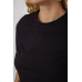 Футболка жіноча однотонна, колір чорний, 241R1800 XXL, 52, XXL