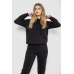 Спорт костюм жіночий на флісі, колір чорний, 241R1530 XL, 50, XL