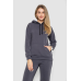 Спорт костюм жіночий на флісі, колір темно-сірий, 241R1530 XL, 50, XL