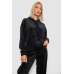 Спортивний костюм жіночий велюровий, колір чорний, 241R1530-5 XL, 50, XL