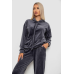 Спортивний костюм жіночий велюровий, колір сірий, 241R1530-5 XL, 50, XL