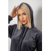 Спортивний костюм жіночий велюровий, колір сірий, 241R1530-5 XL, 50, XL