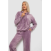 Спортивний костюм жіночий велюровий, колір пудровий, 241R1530-5 XL, 50, XL