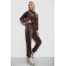 Спортивний костюм жіночий велюровий, колір мокко, 241R1530-5 XL, 50, XL