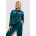 Спортивний костюм жіночий велюровий, колір зелений, 241R1530-5 XL, 50, XL