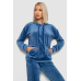 Спортивний костюм жіночий велюровий, колір джинс, 241R1530-5 S, 44, S