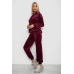 Спортивний костюм жіночий велюровий, колір бордовий, 241R1530-5 XL, 50, XL