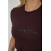 Футболка жіноча з принтом, колір шоколадний, 241R133 XL, 50, XL