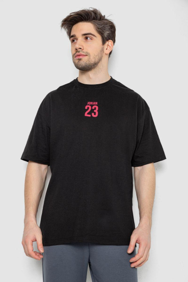 Футболка чоловіча з принтом, колір чорний, 244R7024 Ager, XL, 50, XL