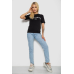Футболка жіноча з принтом 241R130, колір чорний, 241R131 XXL