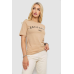 Футболка жіноча з принтом 241R130, колір бежевий, 241R131 XXL, 52, XXL