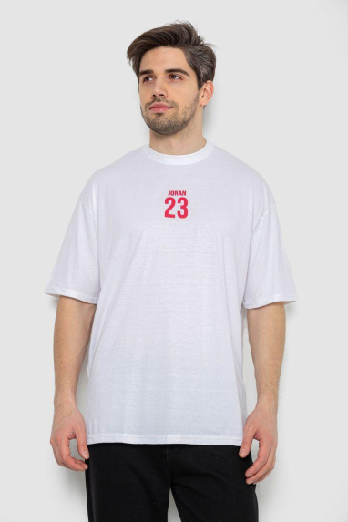 Футболка чоловіча з принтом, колір білий, 244R7024 Ager, S, 44, S