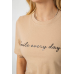 Футболка жіноча з принтом, колір бежевий, 241R130 XXL, 52, XXL