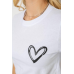 Жіноча футболка з принтом, колір білий, 241R128 XXL, 52, XXL