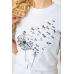 Жіноча футболка з принтом, колір білий, 241R127 XL, 50, XL